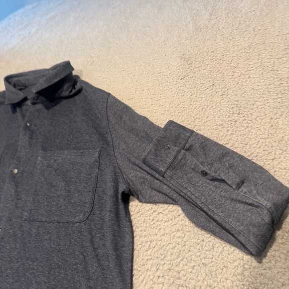 Lululemon Snap Button Soft Knit Overshirt Mens XL True Navy Zip Pocket M3CZMS - Picture 5 of 15